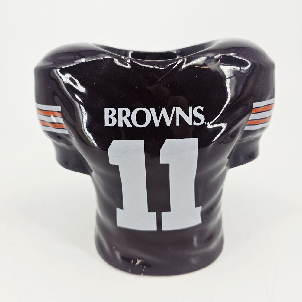 NFL Cleveland Browns # 11 Vintage 90's Geerlings Ceramic Football Jersey Planter